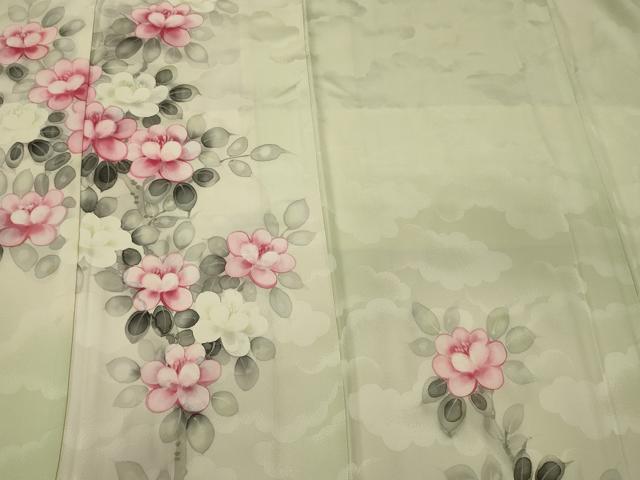 平和屋着物■訪問着 手描き 枝花文 暈し染め 正絹 逸品 CABH2932oy