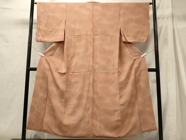 平和屋着物■上質な小紋 作家物 霞文 鬼しぼ縮緬 正絹 逸品 CABH2936oy