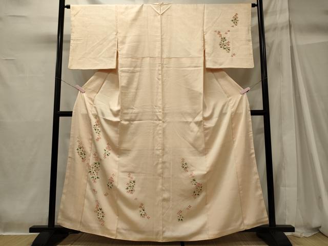 平和屋着物■訪問着 手描き 草花文 金彩 正絹 逸品 CABH2941oy