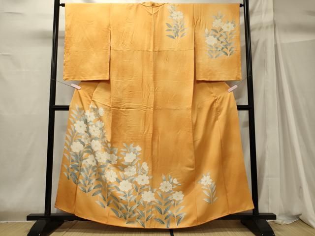 平和屋着物■訪問着 刺繍 草花文 暈し染め 金彩 正絹 逸品 未使用 CABH2955oy