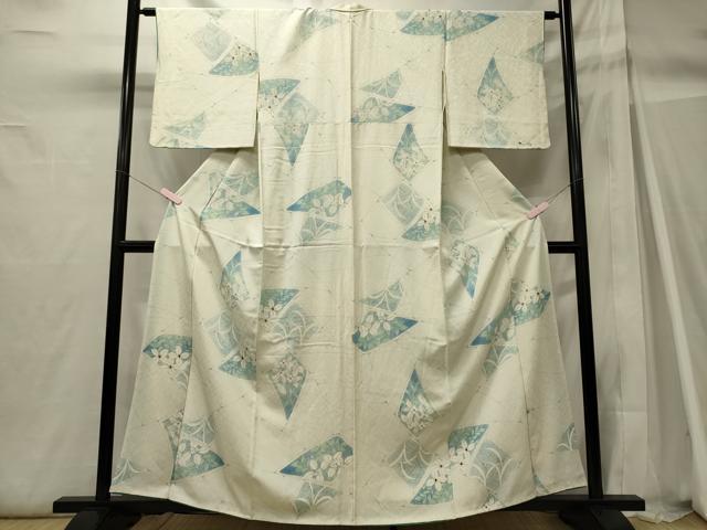 平和屋着物■上質な小紋 草花文 正絹 逸品 CABH3000oy
