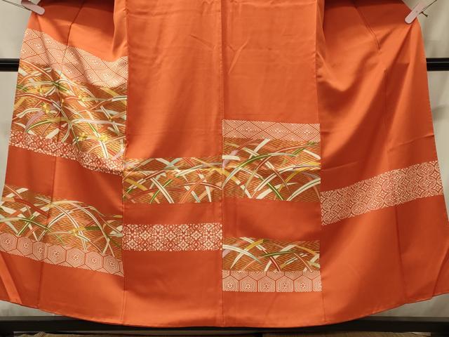 平和屋着物■訪問着 駒刺繍 露芝文 金彩 正絹 逸品 CABH3036oy