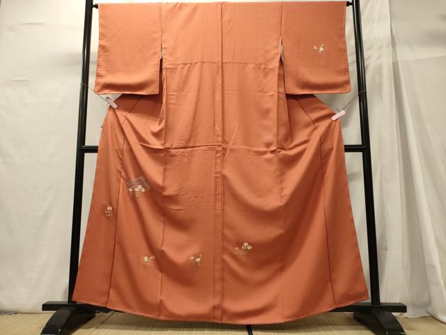 平和屋着物■中国三大刺繍 相良刺繍 訪問着 草花文 正絹 逸品 未使用 CABH3038oy