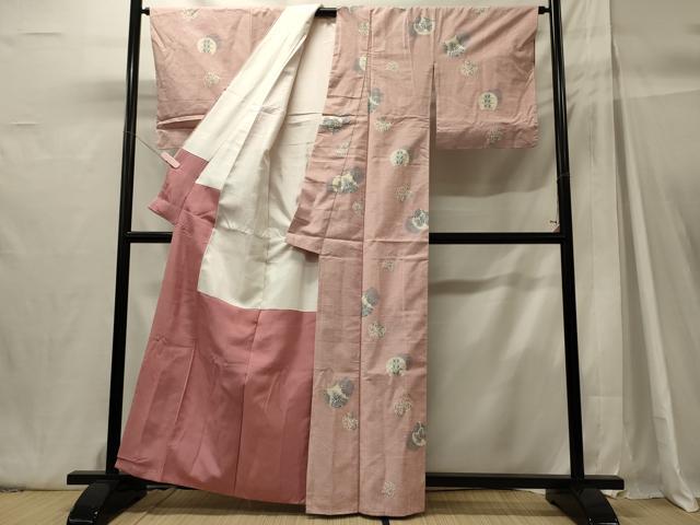 平和屋着物■上質な紬 草花文 正絹 逸品 未使用 CABH3041oy