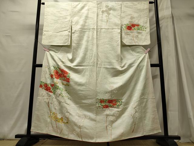 平和屋着物■訪問着 枝花文 金彩 正絹 逸品 CABH3046oy