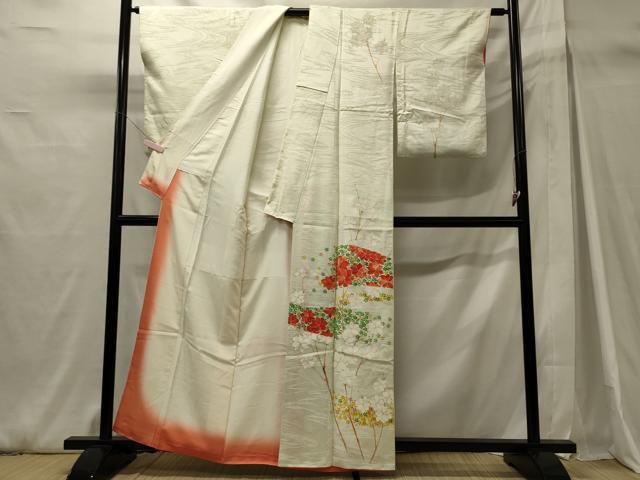 平和屋着物■訪問着 枝花文 金彩 正絹 逸品 CABH3046oy