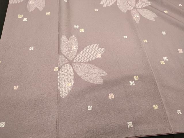 平和屋着物■上質な小紋 吉祥舞花文 正絹 逸品 CABH3048oy