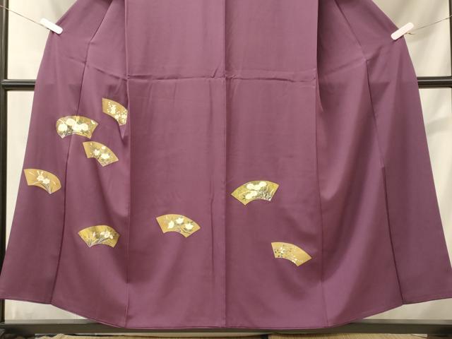平和屋着物■訪問着 刺繍 地紙草花文 金彩 正絹 逸品 CABH3063oy