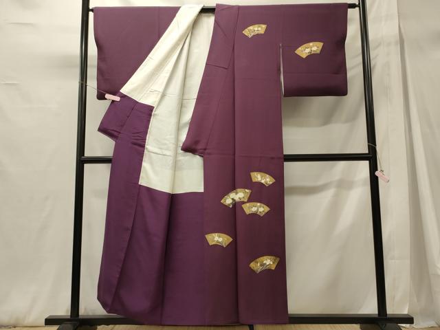 平和屋着物■訪問着 刺繍 地紙草花文 金彩 正絹 逸品 CABH3063oy