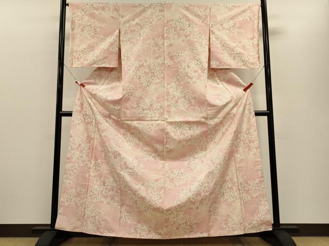 平和屋着物■上質な紬 草花文 正絹 逸品 未使用 CABH3104oy