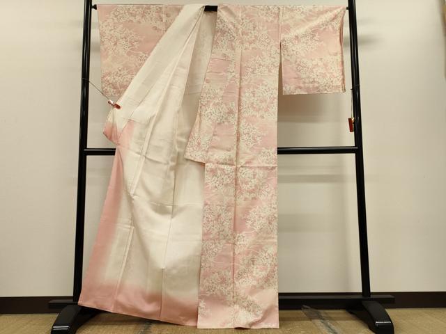 平和屋着物■上質な紬 草花文 正絹 逸品 未使用 CABH3104oy