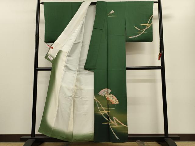 平和屋着物■訪問着 扇面花松文 暈し染め 金彩 やまと誂製 正絹 逸品 CABH3117oy