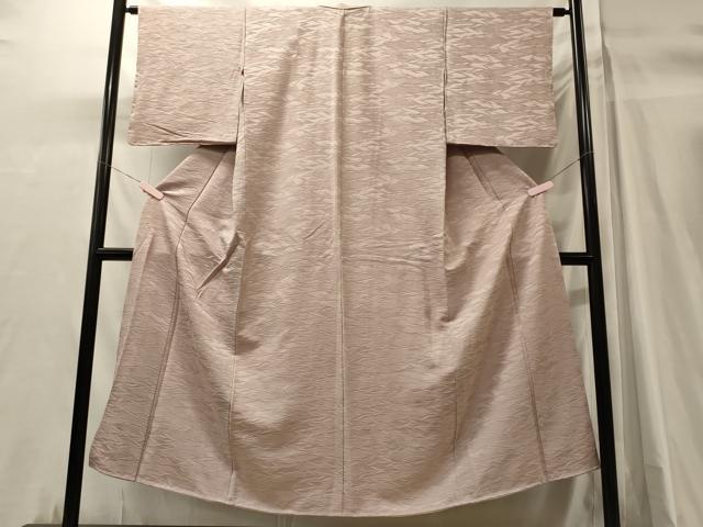 平和屋着物■上質な色無地 草葉地紋 灰桜色 正絹 逸品 CABH3121oy