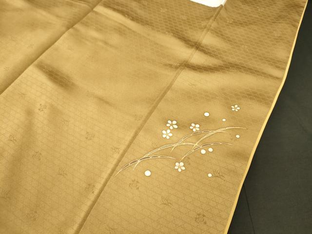 平和屋着物■訪問着 駒刺繍 草花文 暈し染め 金彩 正絹 逸品 CABH3131oy