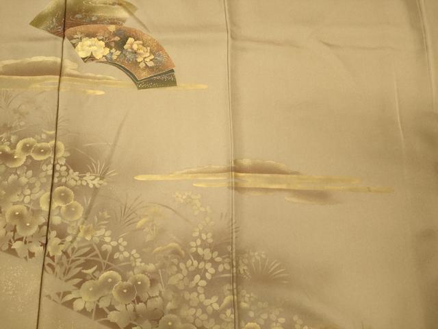 平和屋着物■訪問着 地紙重ね花文 暈し染め 金彩 正絹 逸品 CABH3139oy