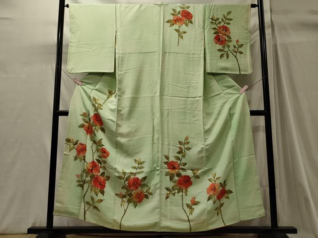 平和屋着物■訪問着 手描き 枝花文 正絹 逸品 CABH3141oy