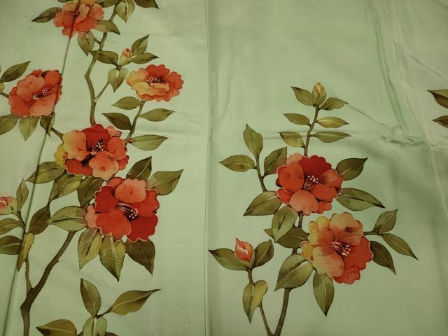 平和屋着物■訪問着 手描き 枝花文 正絹 逸品 CABH3141oy