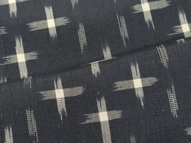 平和屋着物■上質な紬 十字絣 正絹 逸品 CABH3151oy