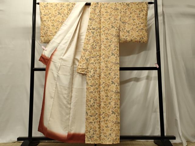平和屋着物■上質な小紋 草花文 正絹 逸品 CABH3158oy