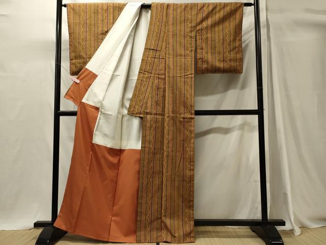 平和屋着物■上質な小紋 吉祥間道 正絹 逸品 未使用 CABH3170oy