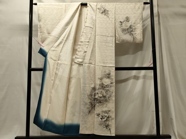 平和屋着物■訪問着 手描き 枝花文 暈し染め 正絹 逸品 CABH3177oy