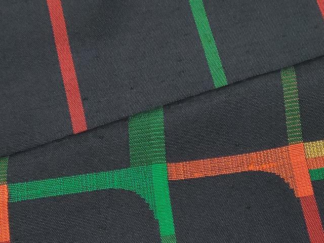 平和屋着物■上質な紬 幾何学文 正絹 逸品 未使用 CABH3181oy