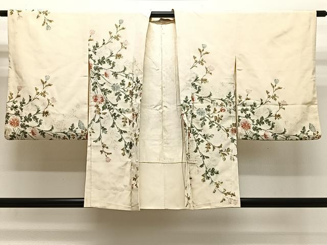 平和屋着物#羽織 寿光織 枝花文 金銀糸 正絹 逸品 CABH3205ua