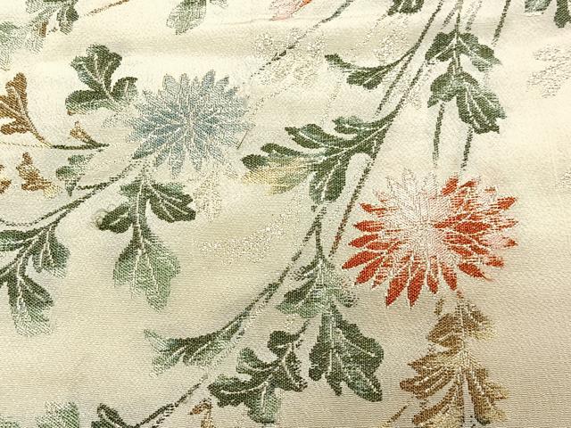 平和屋着物#羽織 寿光織 枝花文 金銀糸 正絹 逸品 CABH3205ua