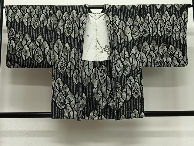 平和屋着物#羽織 総絞り 樹林文 黒地 正絹 逸品 CABH3206ua