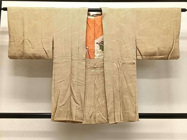 平和屋着物#羽織 立波地紋 蜂蜜色 正絹 逸品 CABH3208ua