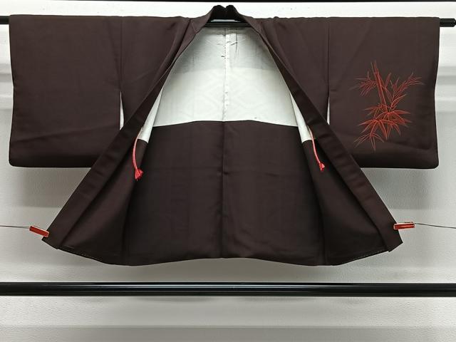 平和屋着物#羽織 刺繍 笹文 正絹 逸品 CABH3217ua