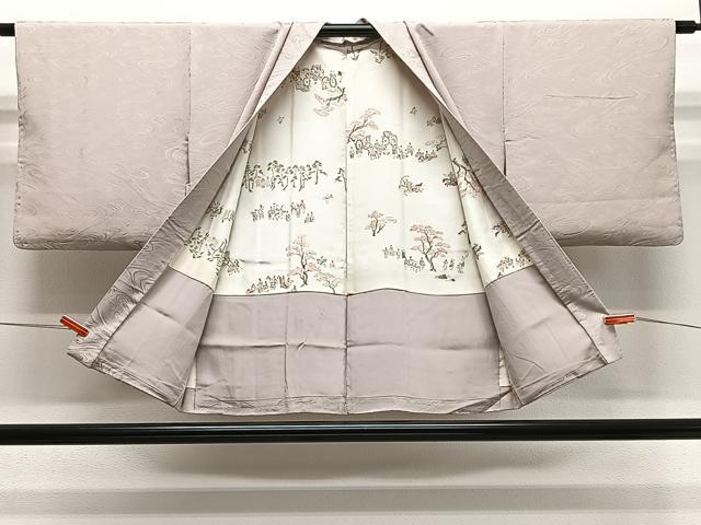 平和屋着物#羽織 墨流し自問 灰桜色 正絹 逸品 CABH3220ua