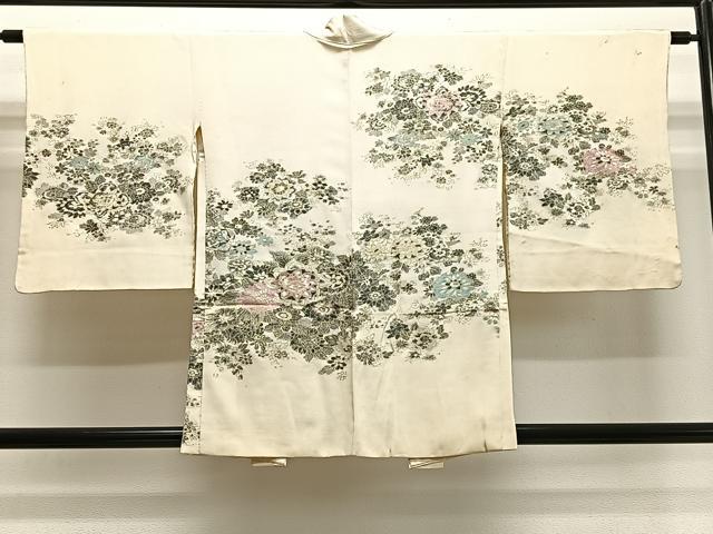 平和屋着物#羽織 寿光織 草花文 金銀糸 正絹 逸品 CABH3230ua