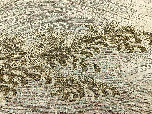 平和屋着物#羽織 寿光織 立波文 金銀糸 正絹 逸品 CABH3244ua