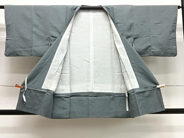 平和屋着物#道行コート 錆浅葱色 正絹 逸品 CABH3247ua