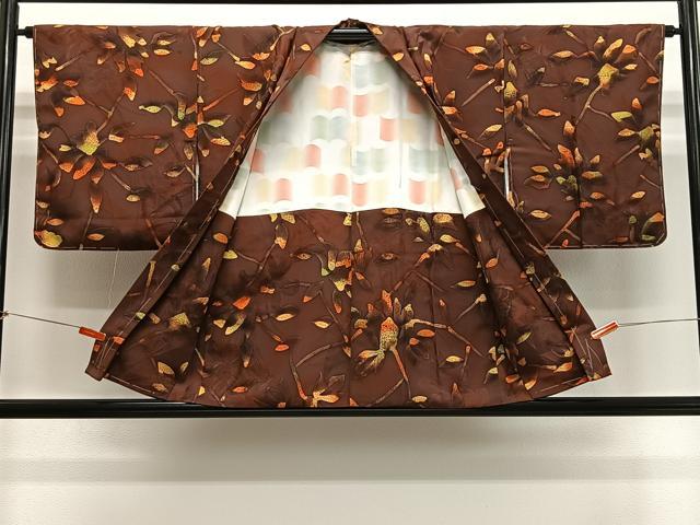 平和屋着物#羽織 ろうけつ染 枝葉文 正絹 逸品 未使用 CABH3248ua