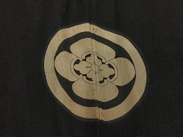 平和屋着物#男性 長羽織 黒紋付 正絹 逸品 CABH3250ua
