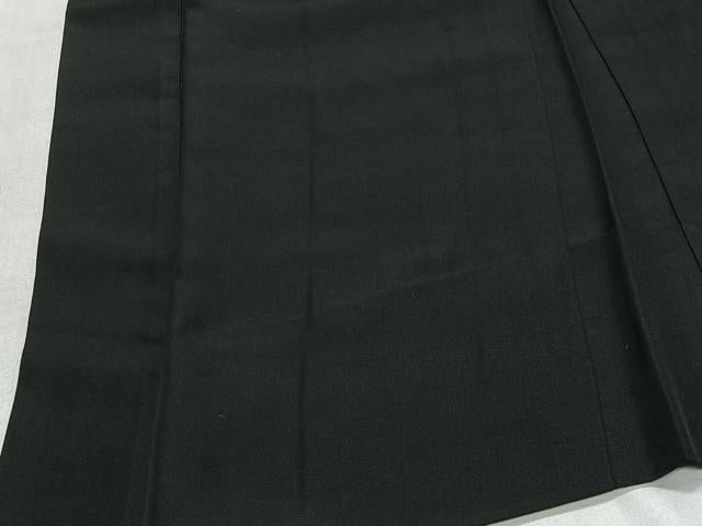 平和屋着物#男性 長羽織 単衣 黒紋付 正絹 逸品 CABH3251ua