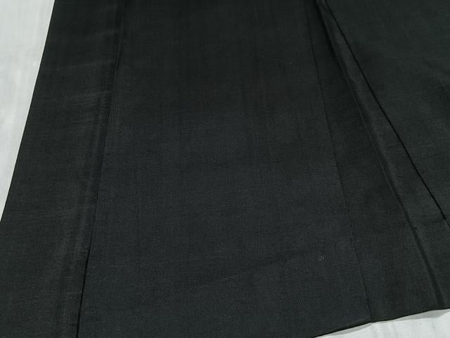 平和屋着物#男性 長羽織 単衣 黒紋付 正絹 逸品 CABH3257ua