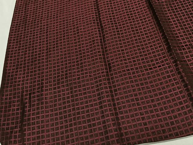 平和屋着物#道行コート 雨コート 格子 ロング丈 松屋扱い 正絹 逸品 CABH3269ua