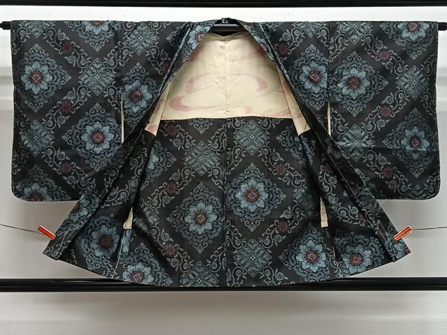 平和屋着物∞羽織 本場大島紬 割り込み絣 花菱文 正絹 逸品 未使用 CABH3277ua
