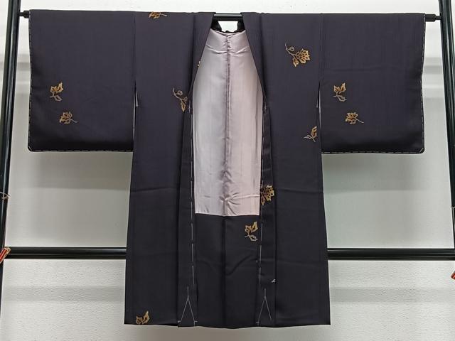 平和屋着物∞長羽織 型染め 舞花文 正絹 逸品 未使用 CABH3282ua