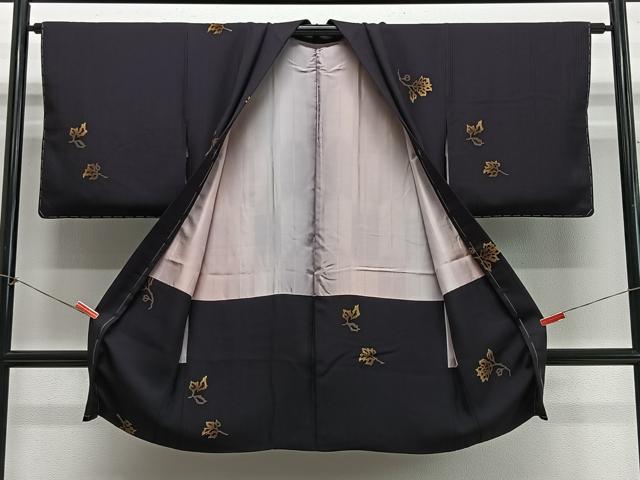 平和屋着物∞長羽織 型染め 舞花文 正絹 逸品 未使用 CABH3282ua