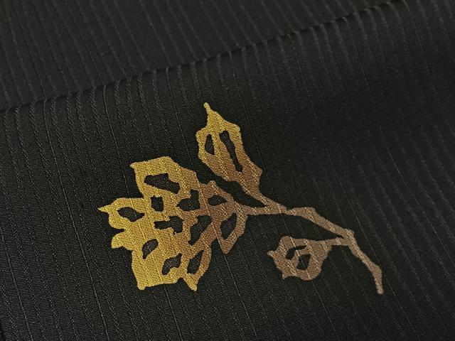 平和屋着物∞長羽織 型染め 舞花文 正絹 逸品 未使用 CABH3282ua