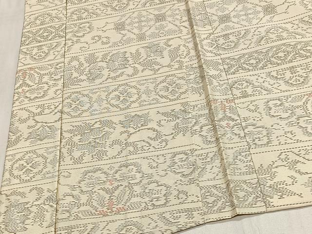 平和屋着物#羽織 本場大島紬 白大島 横段花文 正絹 逸品 未使用 CABH3302ua