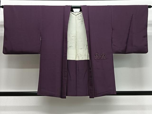 平和屋着物#羽織 ドロンワーク 洋花文 桑の実色 正絹 逸品 CABH3325ua