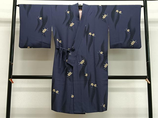 平和屋着物#道中着 丸文 ロング丈 正絹 逸品 CABH3331ua