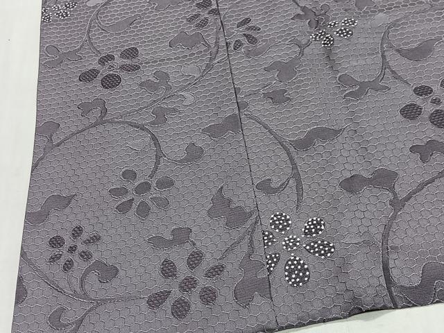 平和屋着物#道行コート 花唐草文 ロング丈 正絹 逸品 CABH3338ua