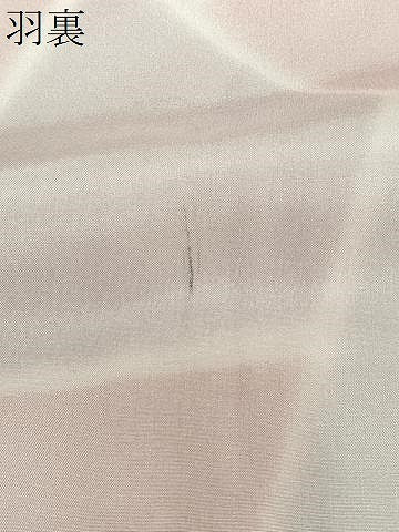 平和屋着物#道行コート 流水地紋 薄梅鼠色 ロング丈 正絹 逸品 CABH3339ua