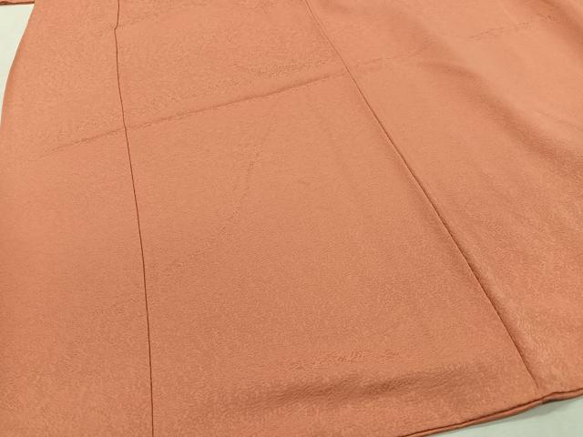 平和屋着物■本草木染作家 瑞寶 色無地 草花地紋 薄紅色 正絹 逸品 CABH3363ua